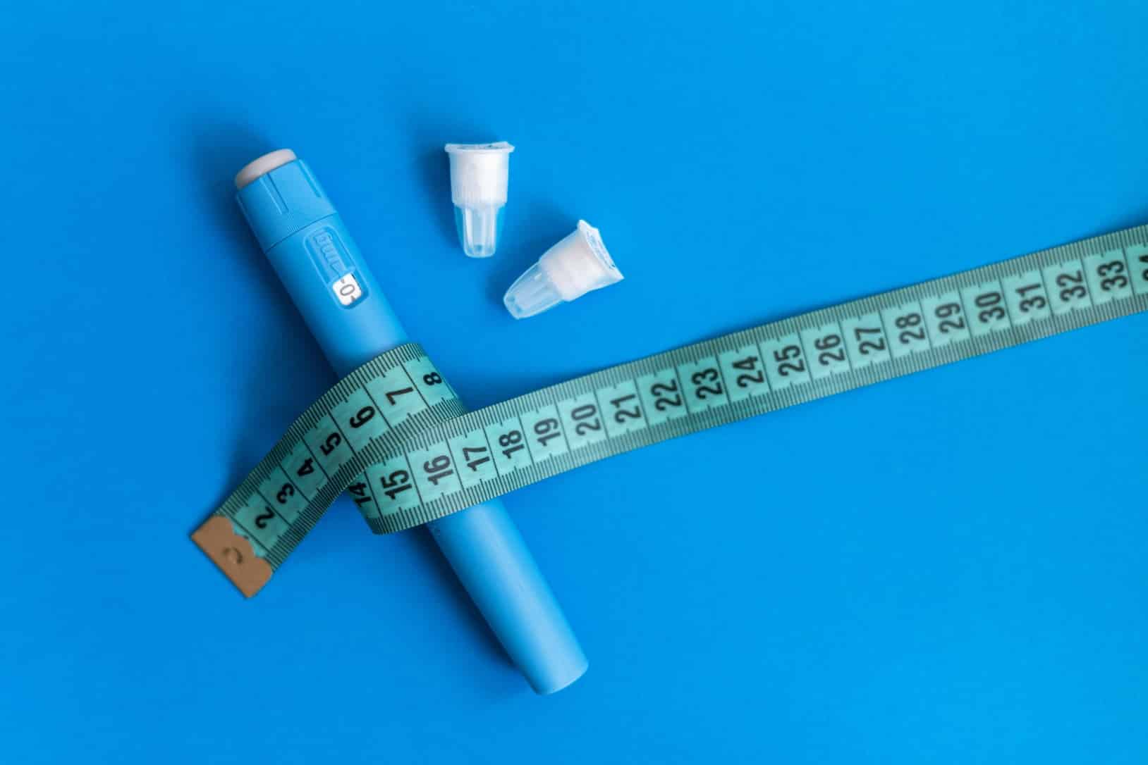 A modern weight loss injection pen with Ozempic, one of the several weight loss injection types.