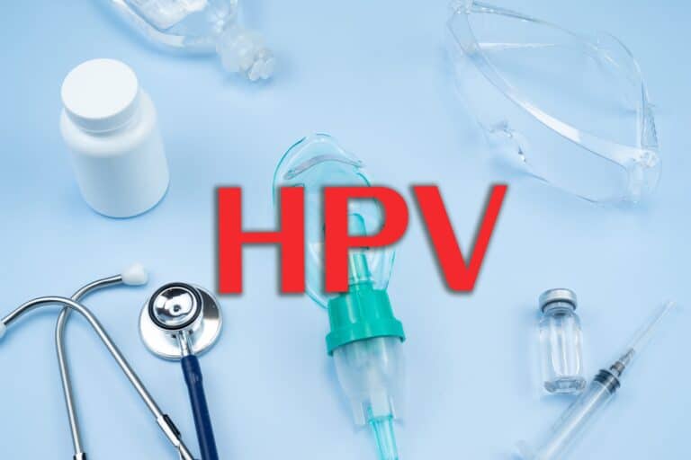 Medical equipment and stethoscope illustrating HPV infection awareness and treatment