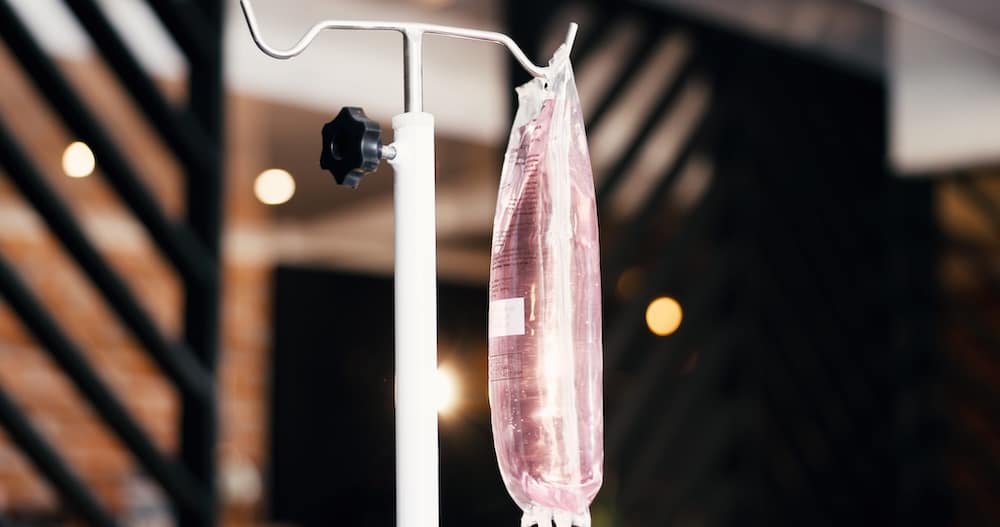 An IV drip therapy bag