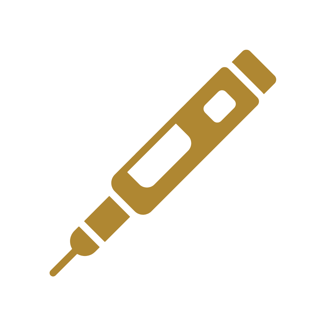Injection pen icon for the weekly dosing step of the Weight Loss Injection Package process at H.U.M. Clinic Bangkok