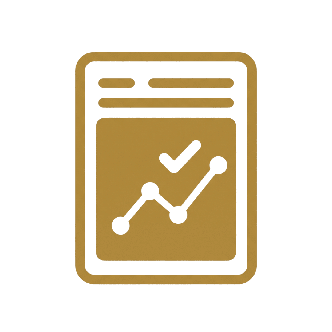 Medical report icon for the results and follow-up step of the Weight Loss Injection Package process at H.U.M. Clinic Bangkok
