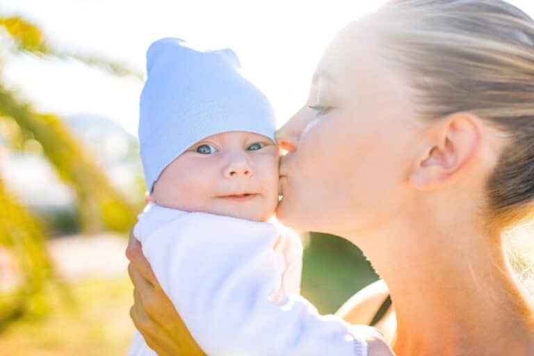 Mother and baby sharing a moment that naturally releases oxytocin